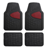 Premium Tall Channel Trimmable Non-Slip Rubber Floor Mats Full Set