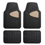 Premium Tall Channel Trimmable Non-Slip Rubber Floor Mats Full Set