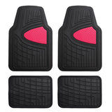 Premium Tall Channel Trimmable Non-Slip Rubber Floor Mats Full Set