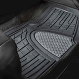 Premium Tall Channel Trimmable Non-Slip Rubber Floor Mats Full Set