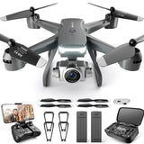 V14 Drone with 1080P HD Camera Live Video 120°Wide-Angle Wifi Altitude Hold, 3D Flip 2 Batteries Black
