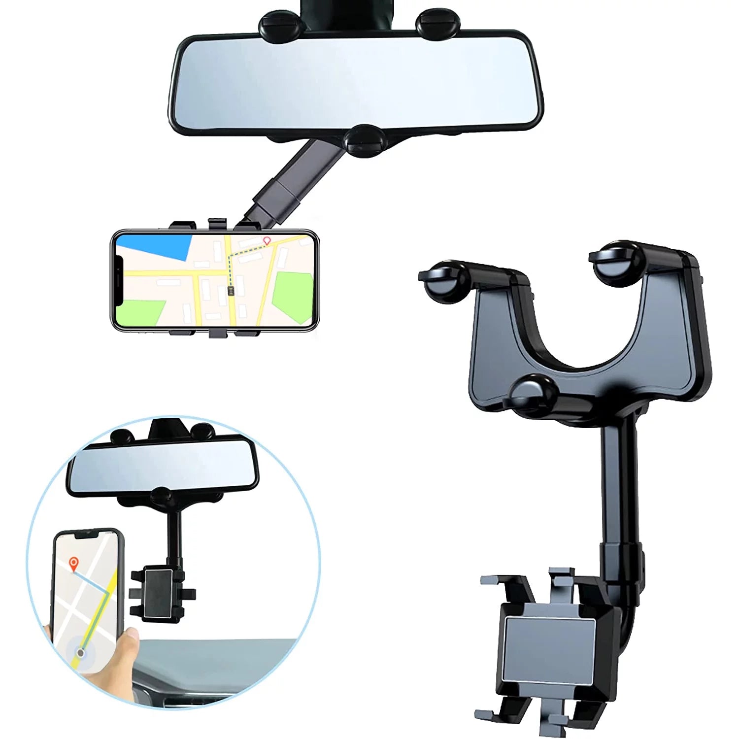 Special Vehicle Mobile Phone Support for Travel Recorder of New Automobile Rearview Mirror Navigation Multifunctional Support