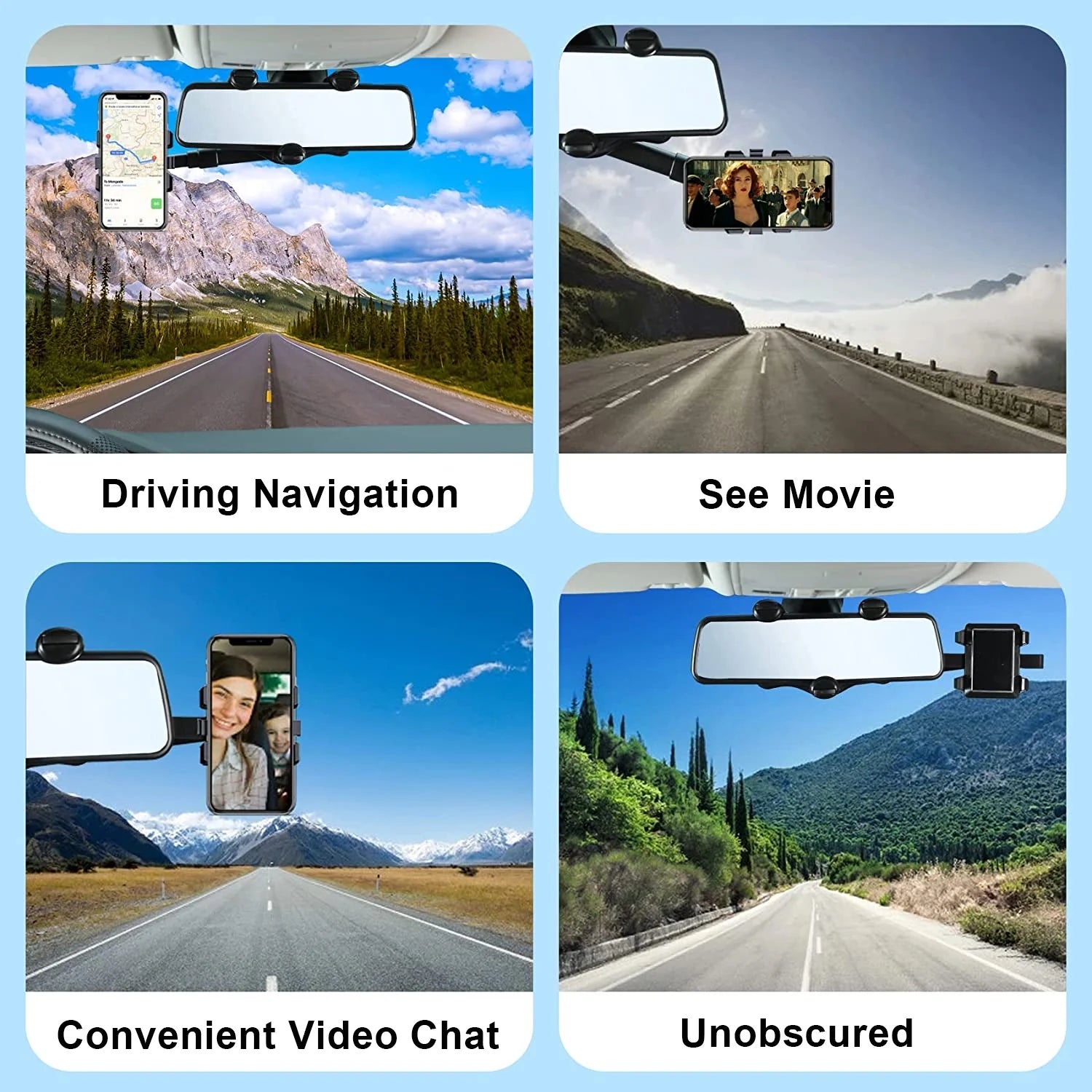 Special Vehicle Mobile Phone Support for Travel Recorder of New Automobile Rearview Mirror Navigation Multifunctional Support