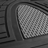 Premium Tall Channel Trimmable Non-Slip Rubber Floor Mats Full Set