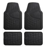 Premium Tall Channel Trimmable Non-Slip Rubber Floor Mats Full Set