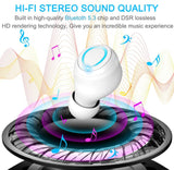 Wireless Earbuds, Bluetooth 5.1 Earbuds 140H Playtime Bluetooth Headphones Stereo Noise Cancelling Wireless Earphones in Ear with Mic, USB-C Charging IP7 Waterproof Headset for Sport Rose Gold