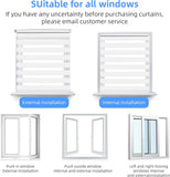 JDALL Zebra Roller Blinds for Windows, Dual Layer Zebra Roller Sheer Blind, Easy Light Control for Privacy Light Filtering Roller Shades for Windows, 42" W X 72" H, White