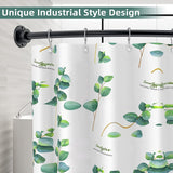 BRIOFOX Industrial Curved Shower Curtain Rod 42-72 Inches, Stainless Steel Adjustable Round Shower Rod for Bathroom, Telescoping Design, Need To Drill (Matte Black)