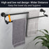 TocTen Double Bath Towel Bar - Thicken SUS304 Stainless Steel Towel Rack for Bathroom, Bathroom Accessories Double Towel Rod Heavy Duty Wall Mounted Towel... Color:Black