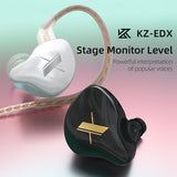 KZ EDX 1DD HIFI Iem, KZ Headphones Wired in Ear Monitor Earbuds, Inears Earphones with Upgraded 10Mm Dynamic Driver, Removable Tangle-Free Cable for Gaming Music Video Church (Without Mic, Clear Grey)