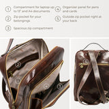 Leather Backpack for Men and Women - Brown Business Backpack - Laptop Bag - Rucksack