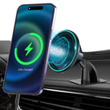 Magnetic Wireless Car Charger,Fast Charging Air Vent/Dashboard Phone Holder Mount for Iphone 15 14 13 12 Pro plus Max Mini