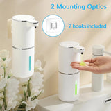 Automatic Liquid Soap Dispenser, 380ML USB Rechargeable Touchless Dispenser Electric Wall Mounted 4 Levels Adjustable Liquid Soap Dispenser Pump for Bathroom Kitchen Dish Soap