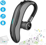 Wireless Headset Wireless Headphone Handsfree Call Earpiece Noise Cancelling Earbud Long Standby Time Earphone Compatible with Smart Cell Phones Trucker Car Driver Business Office Men Women (Grey)