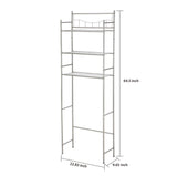 3-Shelf over the Toilet Steel Storage Shelf Unit, Satin Nickel, Holds up to 30 Lb Capacity