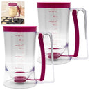2PCS 900ML Batter Dispenser Pancake Cupcake Batter Separator with Measuring Label and Squeeze Handle Bracket Cookie Cake Waffles Cream Speratator Measuring Baking Tools