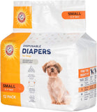 for Pets for Pets Female Dog Diapers, Size Small, Ultra-Absorbent, Adjustable Girl Dog Diapers with Leak-Proof Protection and Wetness Indicator (Pack of 1, 12 Count Total)