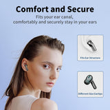 Bluetooth Headphones True Wireless Earbuds 60H Playback LED Power Display Earphones with Wireless Charging Case IPX5 Waterproof In-Ear Earbuds with Mic for TV Smart Phone Laptop Computer Sports