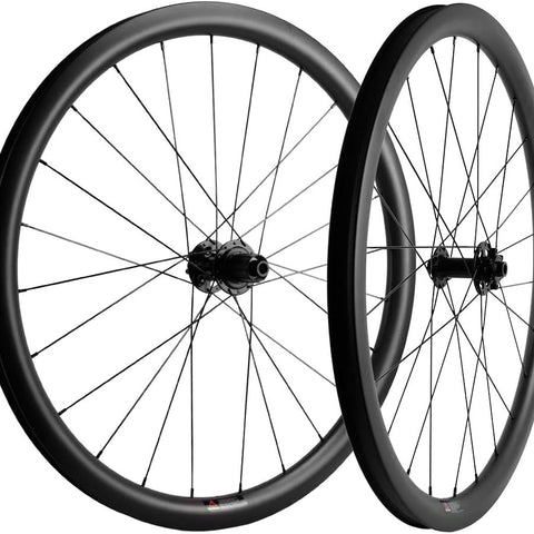 2 Superteam 38mm Carbon Tubeless Wheelset Disc Brake Road Bike Wheels 700c 31mm Width