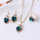 Water drop rhinestone necklace earrings ring set