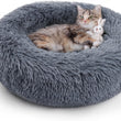 rabbitgoo Cat Beds for Indoor Cats, 20 inches Cat Bed Machine Washable, Fluffy Round Pet Bed Non-Slip, Calming Soft Plush Donut Cuddler Cushion Self Warming...