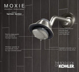 28238-GKE-BN Moxie 1.75 Gpm Showerhead and Wireless Speaker