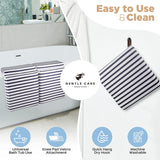 Gentle Care Essentials Baby Bath Kneeler & Elbow Rest Pad Set - Bath Toy Organizer for Tub Bathtub Kneeler & Elbow Rest Set - Baby Bath Elbow Rest & Kneeling Pad - Bathing Baby Bath Mat Kneeling Pad