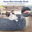 rabbitgoo Cat Beds for Indoor Cats, 20 inches Cat Bed Machine Washable, Fluffy Round Pet Bed Non-Slip, Calming Soft Plush Donut Cuddler Cushion Self Warming...