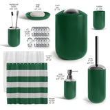 20 Piece Bathroom Accessories Set, Hunter Green Bathroom Decor Set