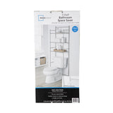 3-Shelf over the Toilet Steel Storage Shelf Unit, Satin Nickel, Holds up to 30 Lb Capacity