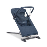 Alpine Deluxe Portable Baby Bouncer, for Infants 0-6 Months, Quilted Indigo