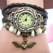 Vintage casual flying heart pendant bracelet belt watch