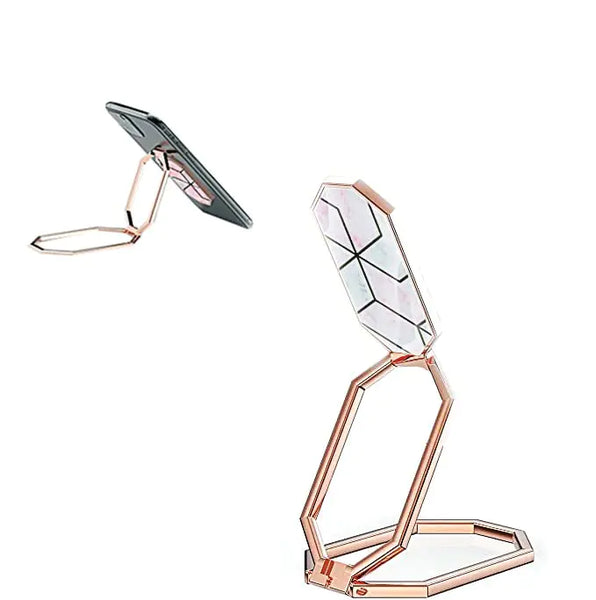 Phone Ring HolderFoldable Phone Ring Kickstand 360° Rotation Metal Back Grip Stand Marble Cell Phone Ring Holder Alloy Phone Bracket for Mobile Phone Smartphones