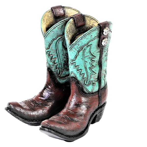 AMAJY Cell Phone Stand in Rustic Western Style Cowboy Boots - Phone or Other Electronic Device Holder Dock Stand (Great Stocking Stuffer Idea)