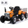 sopbost 12V 7Ah Ride On Tractor Ride On Car with Remote Control Electric Car with Trailer Battery Powered Ride On Toys Car for Kids Boys Girl Music Play Orange