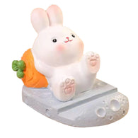 Cell Phone Stand Cute Rabbit Cellphone Holder Animal Cell Phone Desk Stand Holder Resin Resin Phone Holder Stand for Desk(B)