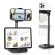 Zarcaco Cell Phone Stand Adjustable Phone Holder for Desk2-in-1 Phone and iPad Stand Office Desk AccessoriesPhone Mount for iPhoneiPhone Stand for Desk fits Tablets iPad Switch Kindle