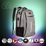 Rfid-Safe Travel Laptop Backpack with USB Charging Port