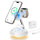 Cableet 3 in 1 Wireless Charging Station with 20W PD Adapter 15W Magnetic Wireless Charger Stand Fast Charging with Light for iPhone 15 14 13 12 AirPods & iWatch Series Night Stand Charger Station