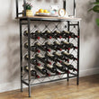Tall Wine Holder Stand With Wine Glass Holder
