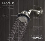 28238-GKE-BN Moxie 1.75 Gpm Showerhead and Wireless Speaker