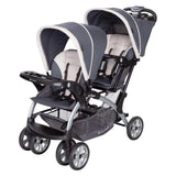 Sit N' Stand Travel Double Stroller W/ Single Car Seat, Magnolia