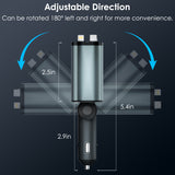 66W 4 in 1 Fast Car Phone Charger Cigarette Lighter Adapters, ABS PC Silver