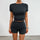 Solid Color Slim Sports Suit Summer 2Pcs Short-sleeved Round Neck T-shirt And Elastic Shorts Fashion Womens Clothing