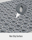 Shower Mat Non Slip Bath Mat for Tub and Shower Floor Mat Machine Washable Bathtub Mat with Suction Cups and Drain Holes Shower Mat for Bathtub 15.5"X27.5" Dark Grey Bathroom Accessories