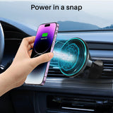 Magnetic Wireless Car Charger,Fast Charging Air Vent/Dashboard Phone Holder Mount for Iphone 15 14 13 12 Pro plus Max Mini