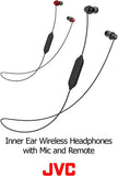 Wireless Earbud Headphones, Sweat Proof, 5 Hours Long Battery Life, Secure and Comfort Fit with 3 Button Remote - HAFY8BTB (Black)