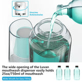 25Oz Electric Mouthwash Dispenser for Bathroom,Plastic Dispenser with Cup Holder