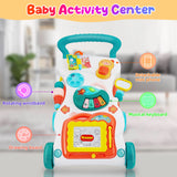 Baby Learning Walker, 2 in 1 Baby Push Walker and Activity Center for Baby, Toddler, Early Learning Toy for Kids Infant 6-12 Months