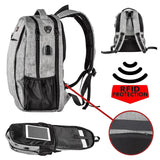 Rfid-Safe Travel Laptop Backpack with USB Charging Port